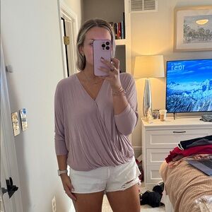 She + Sky Light Purple Women's Blouse